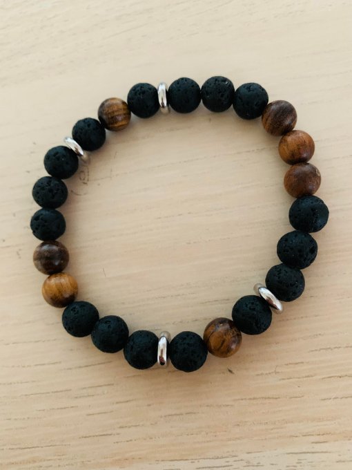 Bracelet Perles de lave