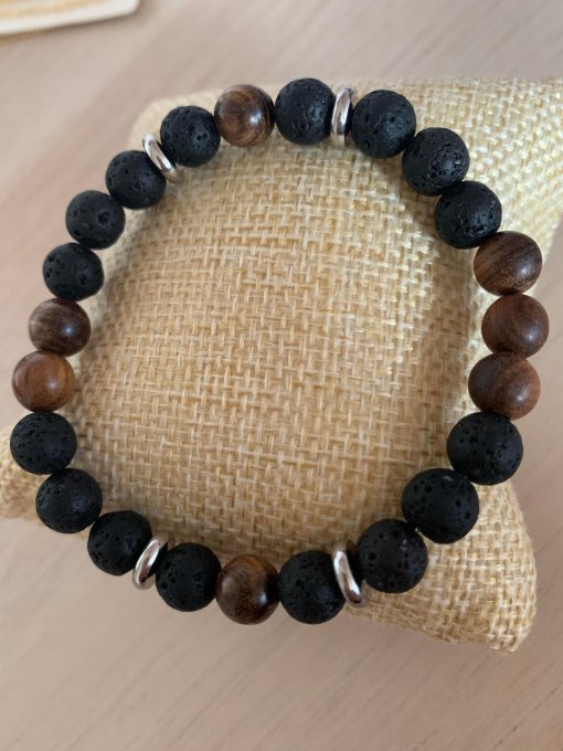 Bracelet Perles de lave