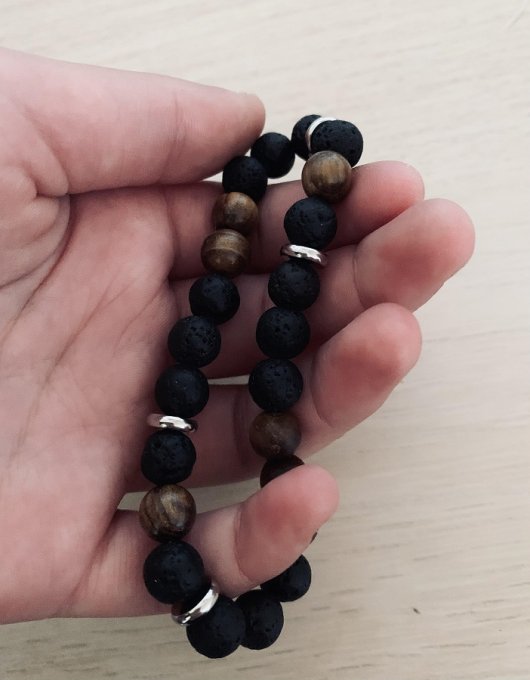 Bracelet Perles de lave