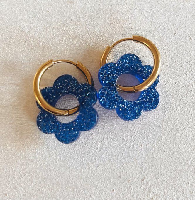Boucles Flore pailletées