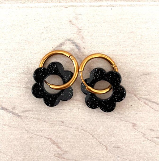 Boucles Flore pailletées